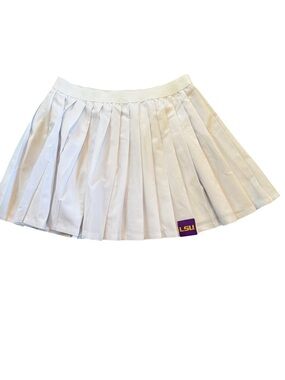 Women’s ZooZate LSU Tigers pleated cheer/tennis skirt in white Size Small